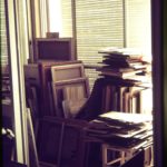 יהושע בחדר העבודה שלו, המרפסת, 1987