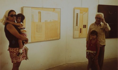 יהושע בתערוכה במוזיאון וילפריד ישראל, קבוץ הזורע, 1990